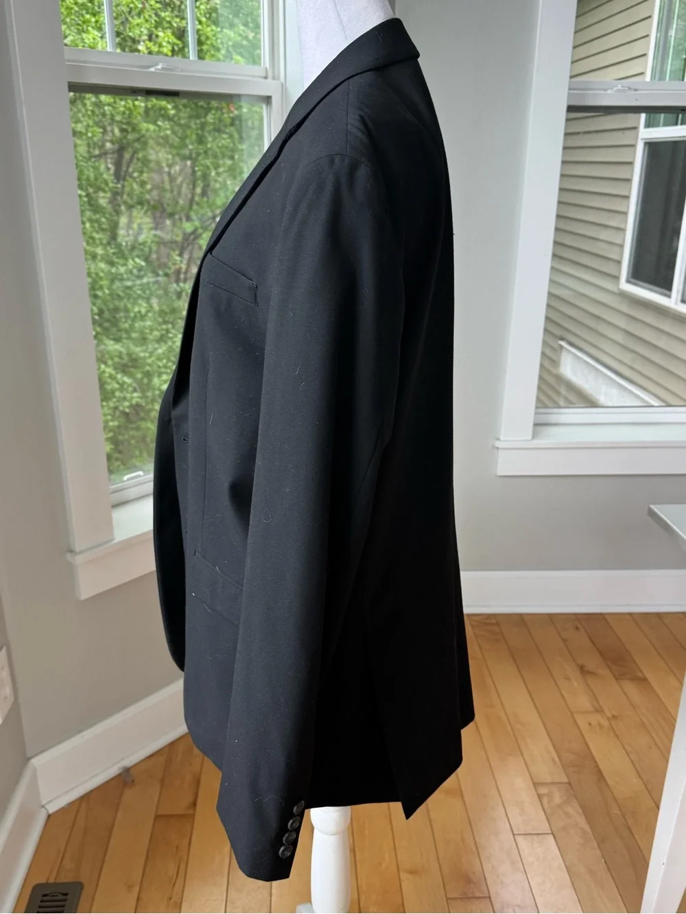 JF j.ferrar Black Single-Breasted Slim Fit Sport Coat Suit Jacket